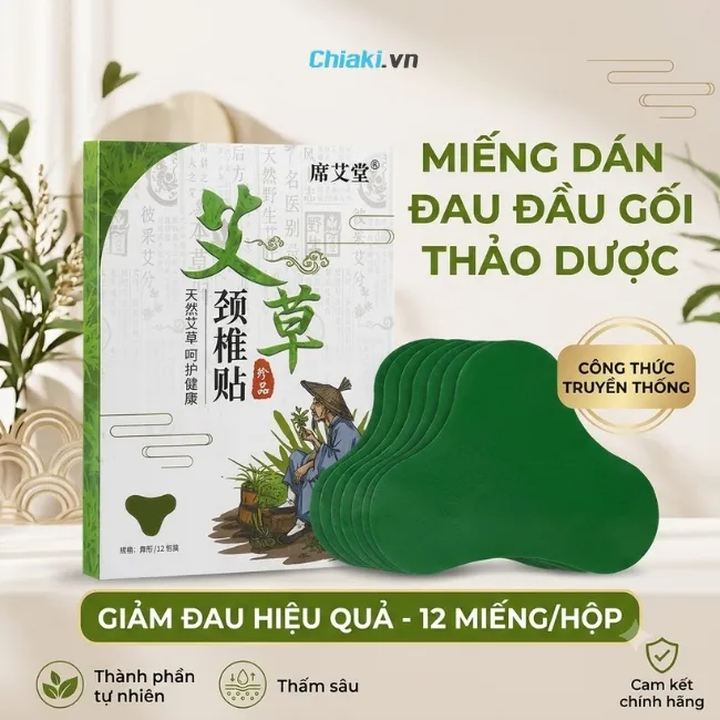 Miếng d&aacute;n giảm đau đầu gối Trung Quốc l&agrave;m ấm cục bộ, k&iacute;ch th&iacute;ch lưu th&ocirc;ng kh&iacute; huyết