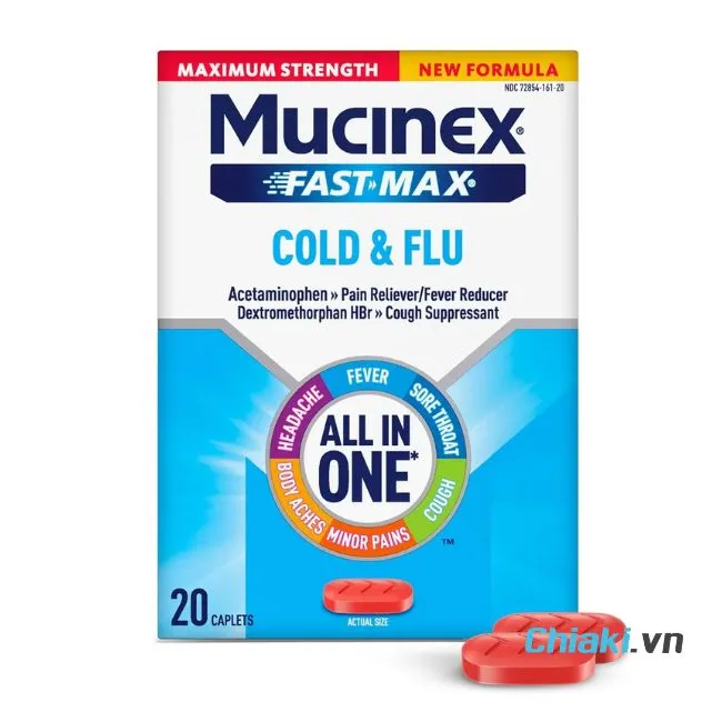 Thuốc cảm c&uacute;m của Mỹ Mucinex Fast-Max Cold & Flu
