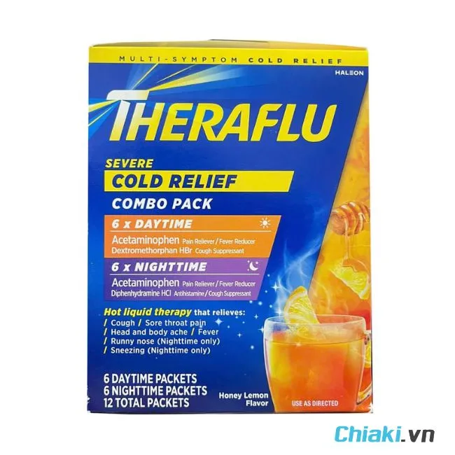 Thuốc cảm Mỹ Theraflu Severe Cold Relief