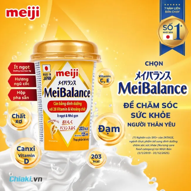 Sữa xương khớp của Nhật Bản Meiji MeiBalance gi&uacute;p t&aacute;i tạo v&agrave; bảo vệ m&ocirc; xương chắc khỏe
