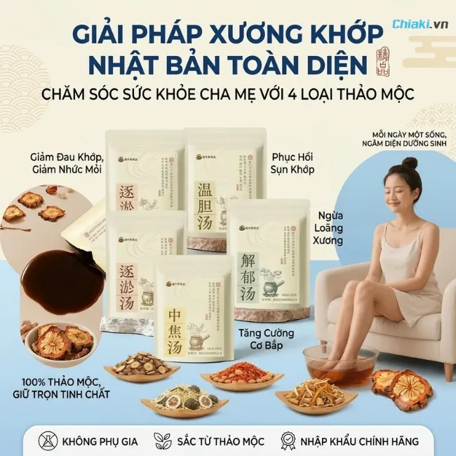 Ng&acirc;m ch&acirc;n thảo dược Ph&uacute;c Ngưu Khang Trung Quốc hỗ trợ giấc ngủ v&agrave; điều h&ograve;a tinh kh&iacute;