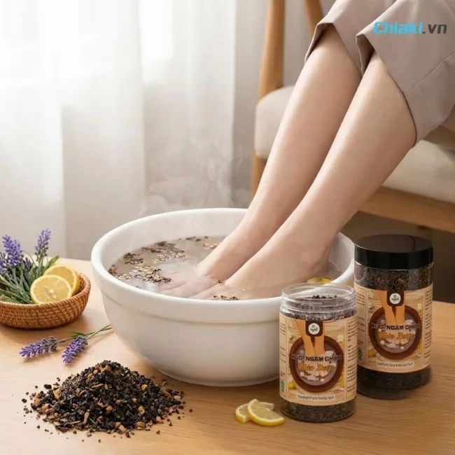 Muối ng&acirc;m ch&acirc;n thảo dược Lam Mộc Việt Nam kh&aacute;ng khuẩn, khử m&ugrave;i h&ocirc;i ch&acirc;n
