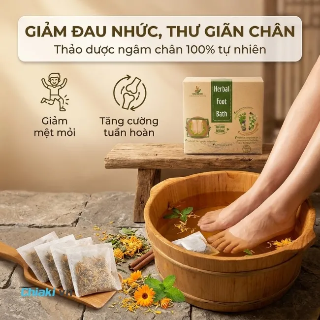 Bột ng&acirc;m ch&acirc;n thảo dược Đ&ocirc;ng Dược Việt chăm s&oacute;c chuy&ecirc;n s&acirc;u cho đ&ocirc;i b&agrave;n ch&acirc;n khỏe mạnh