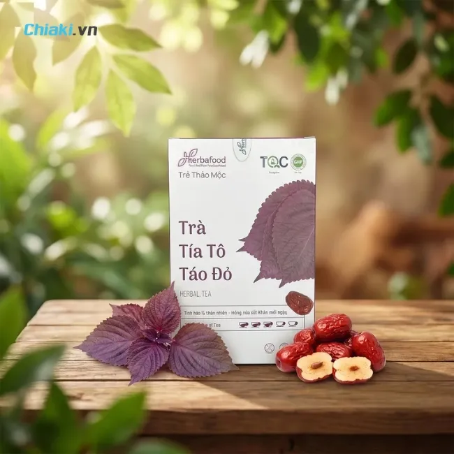 Tr&agrave; tốt cho xương khớp T&iacute;a T&ocirc; T&aacute;o Đỏ Herbafood hỗ trợ xương khớp, bồi bổ sức khỏe