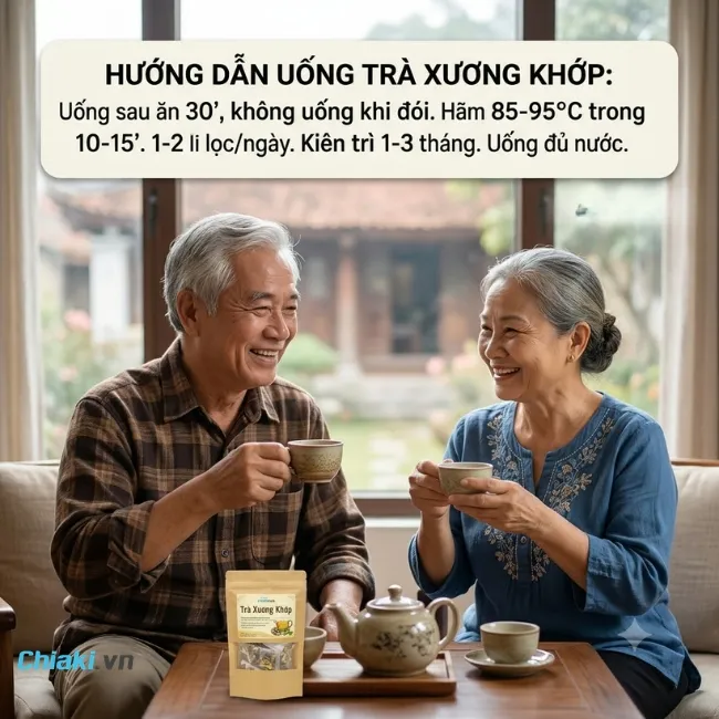 Hướng dẫn uống tr&agrave; xương khớp đ&uacute;ng c&aacute;ch để đạt hiệu quả cao