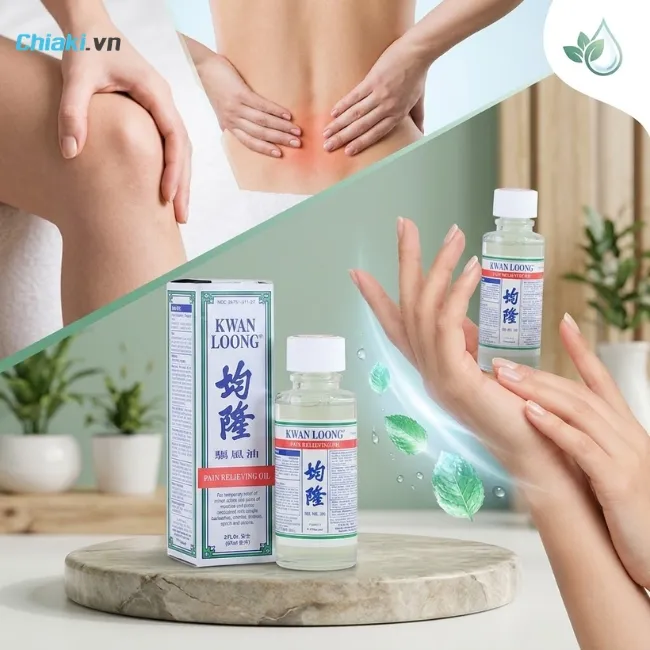 Dầu n&oacute;ng xoa b&oacute;p Trung Quốc Kwan Loong giảm đau nhức cơ khớp nhanh ch&oacute;ng