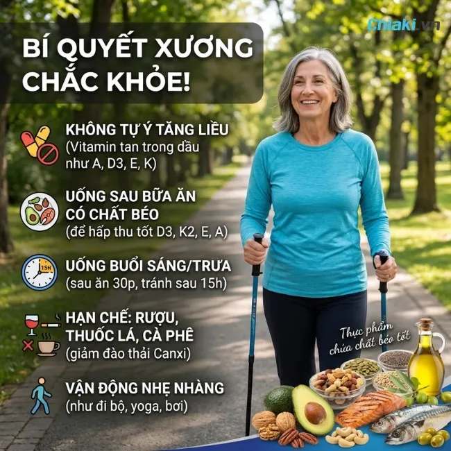 Lưu &yacute; quan trọng khi bổ sung c&aacute;c loại vitamin tốt cho xương
