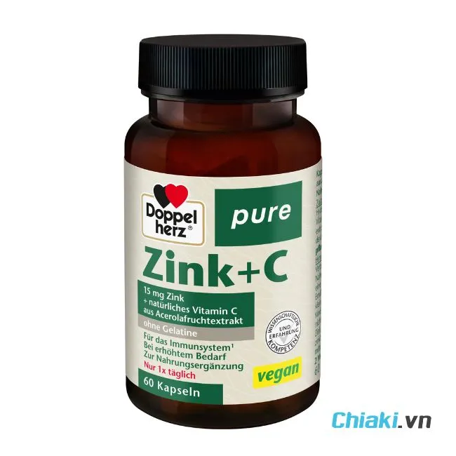 Thuốc kẽm của Đức Doppelherz Pure Zink + C