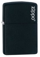 Bật Lửa Zippo 218ZL Logo Black Matte Pocket Lighter