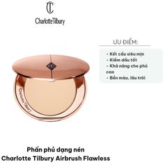 Phấn Phủ Dạng Nén Charlotte Tilbury Airbrush Flawless - Che Khuyết Điểm Tự Nhiên, Độ Bám Nhanh, Siêu Nhẹ Cho Làn Da Rạng Rỡ 722896