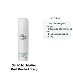 Xịt Bó Bột Medtec Cast Comfort Spray 150ml - Khử Mùi, Giảm Ngứa, Ngăn Vi Khuẩn Cho Người Lớn Và Trẻ Em