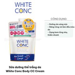 Sữa Dưỡng Thể Trắng Da White Conc Body CC Cream - Kem Dưỡng Sáng Da Toàn Thân, Tái Tạo Tế Bào, Che Khuyết Điểm, Phù Hợp Mọi Loại Da