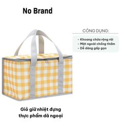 Giỏ Giữ Nhiệt Đựng Thực Phẩm Dã Ngoại - Thiết Kế Đẹp, Chất Liệu An Toàn, Khoang Chứa Rộng, Phù Hợp Với Chuyến Đi Du Lịch Gia Đình
