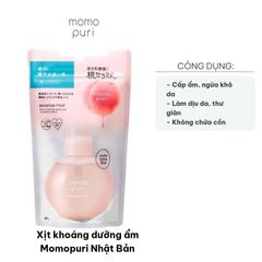 Xịt Khoáng Dưỡng Ẩm Momopuri Nhật Bản 80ml - Phù Hợp Mọi Loại Da, Cấp Ẩm Nhanh, Giúp Da Mịn Màng Tươi Tắn