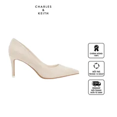 Giày cao gót Charles & Keith Emmy Pointed-Toe Pumps CK1-60280245-3 Beige