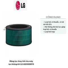 Màng Lọc HEPA Thay Thế LG AS65GDBY0 - Công Nghệ Lọc Khí 360° Hiệu Quả, Loại Bỏ 99.9% Vi Khuẩn và Bụi Mịn