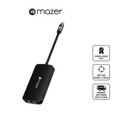 Hub Chuyển Đổi Đa Năng Mazer USB-C 6-in-1 M-UC2MULTI4060-BK - Kết Nối HDMI 4K, Ethernet, 3 USB-A, Sạc USB-C, Tiện Lợi Cho Mọi Thiết Bị