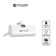 Pin Sạc Dự Phòng Mazer SuperMini 5000mAh USB-C - Sạc Nhanh 20W, Thiết Kế Nhỏ Gọn, Phù Hợp Với Thiết Bị Apple, Đen Trắng