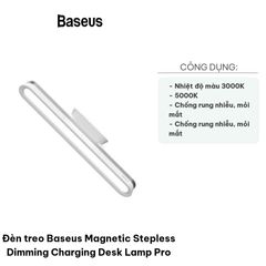 Đèn treo Baseus Magnetic Dimming 1800mAh - Đèn bàn LED cảm ứng điều chỉnh cường độ sáng tiện lợi cho không gian làm việc và học tập