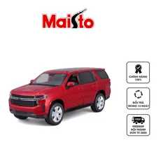 Mô Hình Xe Chevy Tahoe 2021 Tỉ Lệ 1:26 Maisto - Đồ Chơi Xe Thông Minh Màu Đỏ, Chi Tiết Mở Cửa, Thích Hợp Trang Trí Nhà Cửa