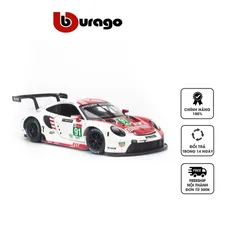 Mô Hình Xe Đua Porsche 911 RSR 1:24 Bburago - Mô Phỏng Chi Tiết Đẹp Mắt Dành Cho Người Sưu Tập và Trang Trí Nhà Cửa
