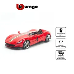 Mô hình siêu xe Ferrari Monza SP1 1:18 Bburago - Mô phỏng chi tiết, xe mở cửa & cốp, trang trí nhà cửa tạo nét sang trọng