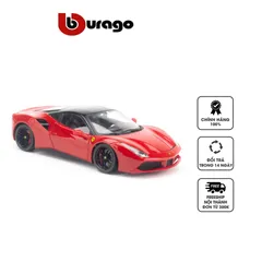 Mô Hình Xe Ferrari 488 GTB 1:18 Bburago Signature - Chi Tiết Tinh Xảo, Màu Đỏ Bóng Đẹp, Quà Tặng Tuyệt Vời Cho Người Hâm Mộ Xe Hơi
