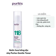 Nước Hoa Hồng Dịu Nhẹ Purles Gentle Toner 200ml - Cấp Ẩm, Cân Bằng pH, Phù Hợp Mọi Loại Da, Chất Liệu Tự Nhiên, Dưỡng Da Mềm Mịn