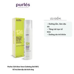 Gel Dưỡng Ẩm Purles 124 Aloe Vera 98% - Hỗ Trợ Làm Dịu Da Kích Ứng, Dưỡng Ẩm hiệu quả cho mọi loại da 50ml