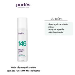 Nước Tẩy Trang Purles 146 Micellar Water 200ml - Làm Sạch Sâu, Dành Cho Da Nhạy Cảm, Không Chứa Paraben, Dầu Khoáng