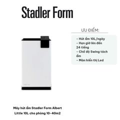 Máy Hút Ẩm Stadler Form Albert Little 10L - Thiết Bị Hút Ẩm Đối Với Phòng 10-40m2, Giúp Không Gian Khô Thoáng, Tiết Kiệm Điện