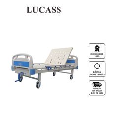 Giường Y Tế Điều Chỉnh Tay Quay Lucass GB-1 - Nâng Đầu 0-85 Độ, Lan Can Chắc Chắn, Tải Trọng 300kg, Thiết Kế Bền Bỉ