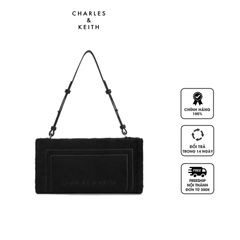 Túi Charles & Keith Loey Textured Shoulder Bag CK2-20151378-A Black