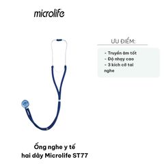 Ống Nghe Y Tế Hai Dây ST77 Microlife - Thiết Bị Chăm Sóc Sức Khỏe Cao Cấp, Nghe Huyết Áp và Nhịp Tim Chính Xác