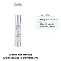 Sữa Rửa Mặt Bọt Làm Sạch Da Profiderm 120ml - Chống Mụn, Dưỡng Ẩm, Phù Hợp Mọi Loại Da