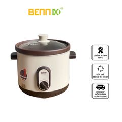 Nồi Nấu Chậm Đa Năng Bennix BN-68KC - Dung Tích 3L, Thiết Kế Sang Trọng, Giữ Nhiệt Tốt, Thích Hợp Gia Đình 2-4 Người