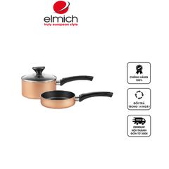 Bộ nồi chảo chống dính Elmich Baby EL-1168OL đáy từ 16cm - Hợp kim nhôm siêu bền, vệ sinh dễ dàng, sử dụng trên mọi loại bếp