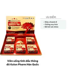 Viên uống tinh dầu thông đỏ Kolon Pharm Hàn Quốc - Bổ sung vitamin E, A, hỗ trợ sức khỏe và làm đẹp da, hộp 120 viên
