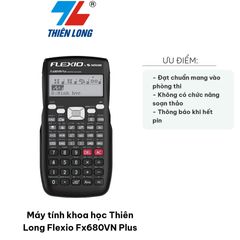Máy Tính Khoa Học Thiên Long Flexio Fx680VN Plus - Chuẩn Thi Bằng Không Tín Hiệu, Thiết Kế Hiện Đại, Bền Bỉ, Bảo Hành 7 Năm