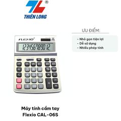 Máy tính cầm tay Flexio CAL-06S - Thiết bị tính toán năng lượng mặt trời, dễ mang theo cho học sinh và gia đình