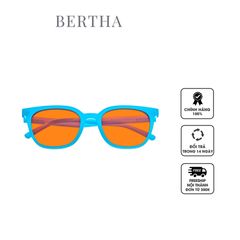 Kính mắt nữ Bertha Ladies Blue Round Sunglasses BRSBR051C5