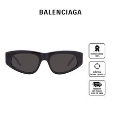Kính mát nữ Balenciaga Grey Oval Ladies Sunglasses BB0095S 001 53
