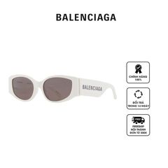 Kính mát nữ Balenciaga Grey Irregular Ladies Sunglasses BB0258S 012 56