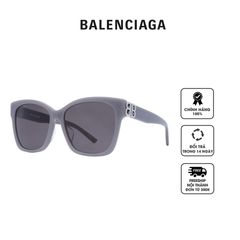 Kính mát nữ Balenciaga Grey Square Ladies Sunglasses BB0102SA 011 57