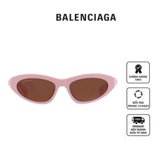 Kính mát nữ Balenciaga Brown Cat Eye Ladies Sunglasses BB0207S 004 54