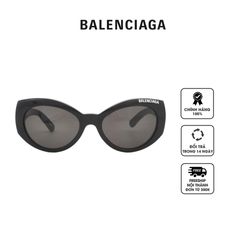 Kính mát nữ Balenciaga Grey Oval Ladies Sunglasses BB0267S 001 57