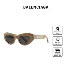 Kính mát nữ Balenciaga Grey Cat Eye Ladies Sunglasses BB0236S 004 52
