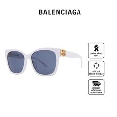 Kính mát nữ Balenciaga Blue Square Ladies Sunglasses BB0102SA 004 57