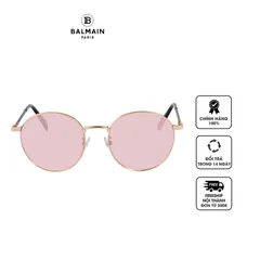 Kính mát nữ Balmain Pink Round Ladies Sunglasses BL6090K 004 55