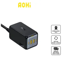 Trạm Sạc Để Bàn AOHi Magcube 120W Pro - 4 Cổng USB-C & USB-A, Thiết Kế Gọn Nhẹ, Sạc Nhanh Cho Laptop, Điện Thoại Thông Minh
